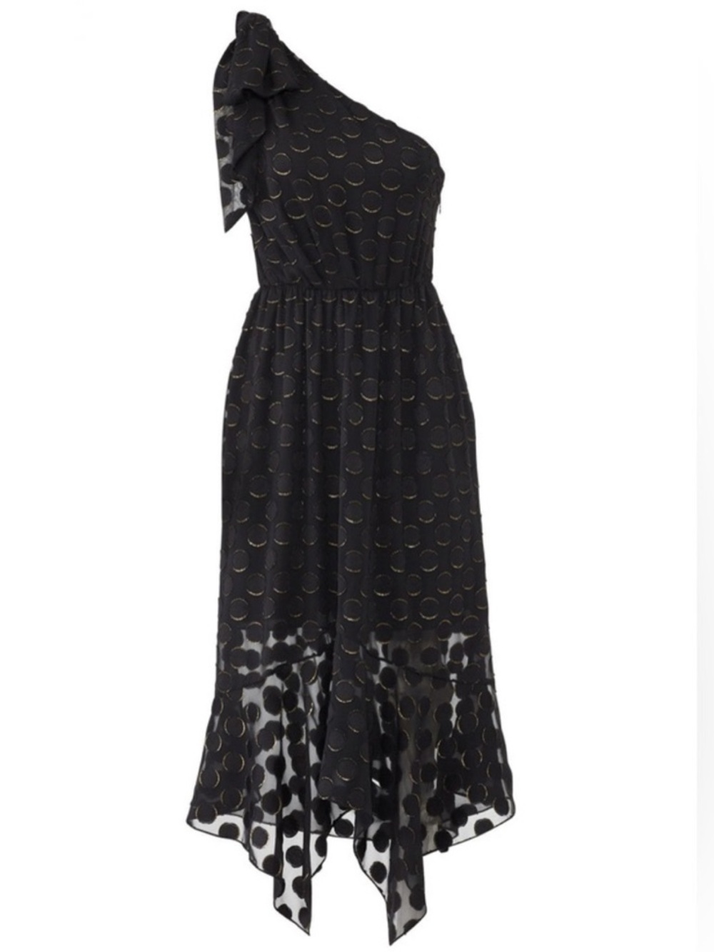 Monique Lhuillier Black Asymmetrical Dress